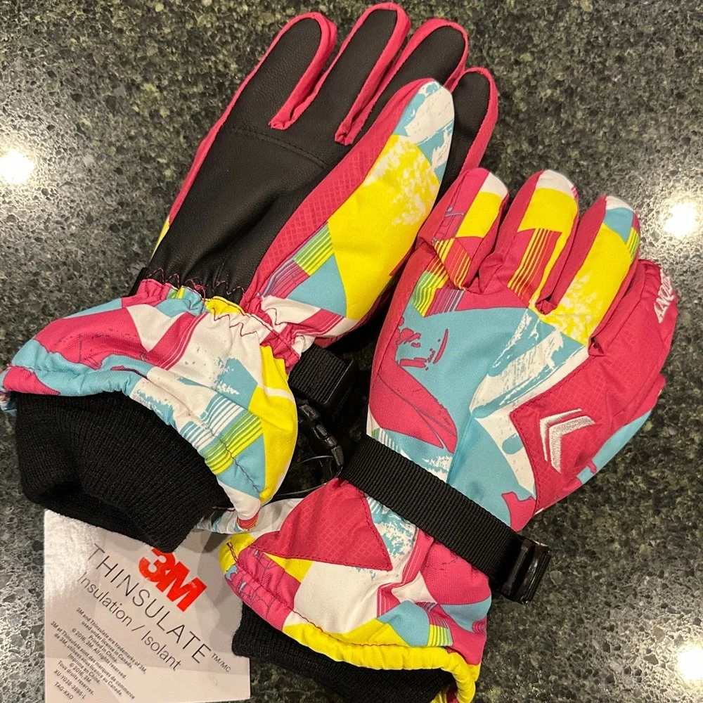 Kids Thinsulate 3M Winter ski snow Gloves sz 7-8 ANQIER new NWT